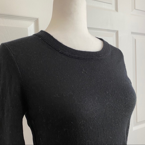 J Crew Black Crew Neck Marino Wool Sweater - Picture 5 of 7